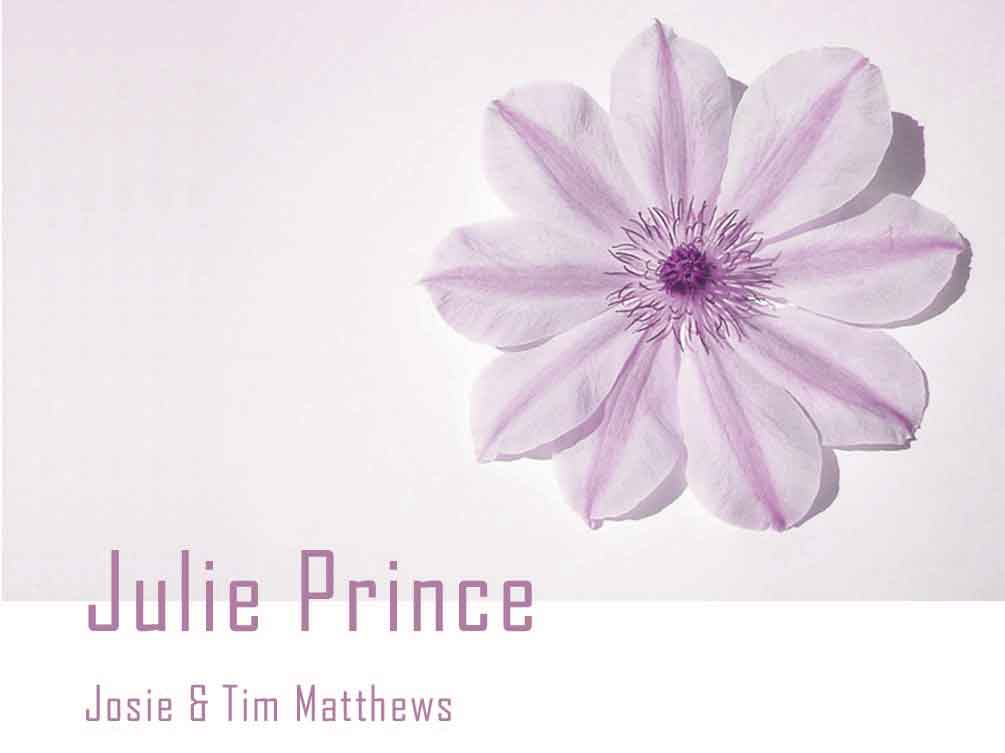 CLEMATIS PLACE CARD
